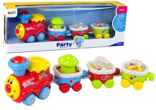 LEAN Toys Kolorowy Edukacyjny Pociąg Dla Malucha Światło Dźwięk Lokomotywa