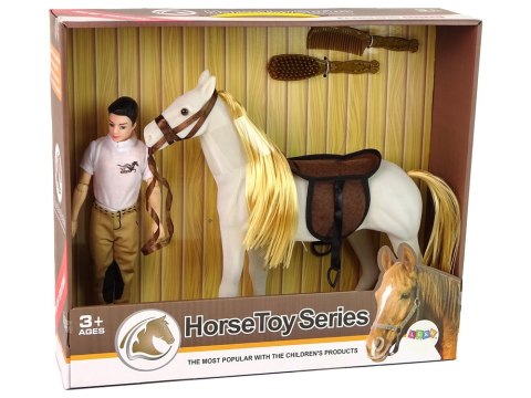 LEAN Toys Lalka z Białym Koniem Figurki Akcesoria