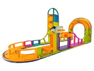 LEAN Toys Magnetyczne Klocki Konstrukcyjne Podniebny Tor 61 Elementów