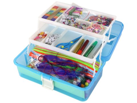 LEAN Toys Niebieska Rozkładana Walizka Zestaw Artystyczny Kreatywny Plastyczny DIY LEAN Toys Niebieska Rozkładana Walizka Zestaw Artystyczny Kreatywny Plastyczny DIY