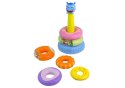 LEAN Toys Piramidka Edukacyjna Kolorowe Obręcze