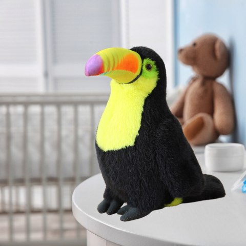 LEAN Toys Pluszowy Ptak Tukan Pluszak Maskotka Przytulanka Żółty 35cm