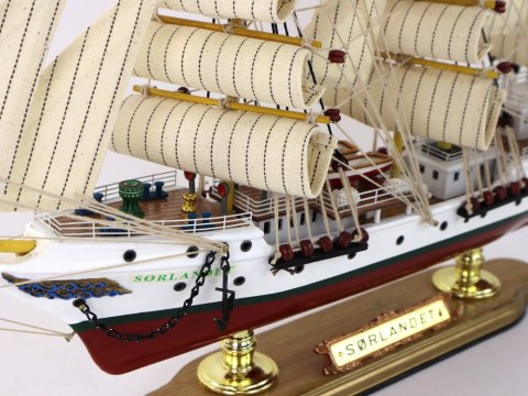 LEAN Toys Statek Drewniany Kolekcjonerski Łódź Żaglowiec Okręt