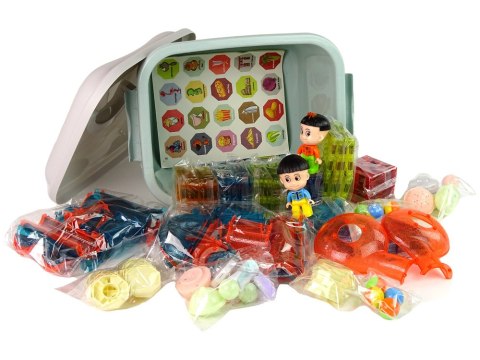 LEAN Toys Świecąca Zjeżdżalnia Dla Kulek Klocki Magnetyczne W Pudełku 150 Elementów LEAN Toys Świecąca Zjeżdżalnia Dla Kulek Klocki Magnetyczne W Pudełku 150 Elementów