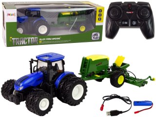 LEAN Toys Traktor Zdalnie Sterowany RC 1:24 Belarka Niebieski