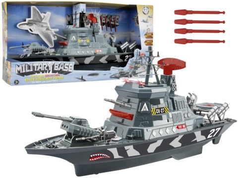 LEAN Toys Wojskowy Statek Militarny Wojsko Światła Dźwięki