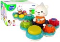 LEAN Toys Zabawka Interaktywna Edukacyjna Dla Niemowląt Grający Miś Koła Zębate