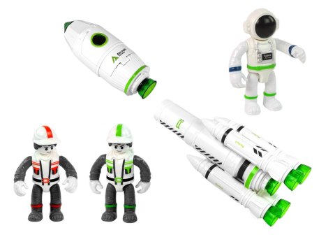 LEAN Toys Zestaw Stacja Kosmiczna Rakieta Prom Kosmiczny Dźwięk Dym