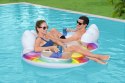 Bestway Dmuchane Koło Do Pływania Podwójne 186 x 116 cm Tęczowe Bestway 43648