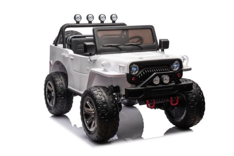 LEAN CARS Auto Na Akumulator JH-102 Białe 4x4 LEAN CARS Auto Na Akumulator JH-102 Białe 4x4