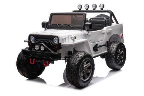 LEAN CARS Auto Na Akumulator JH-102 Białe 4x4 LEAN CARS Auto Na Akumulator JH-102 Białe 4x4
