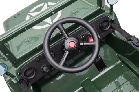 LEAN CARS Auto Na Akumulator JH-103 Wojskowa Zieleń 4x4 LEAN CARS Auto Na Akumulator JH-103 Wojskowa Zieleń 4x4