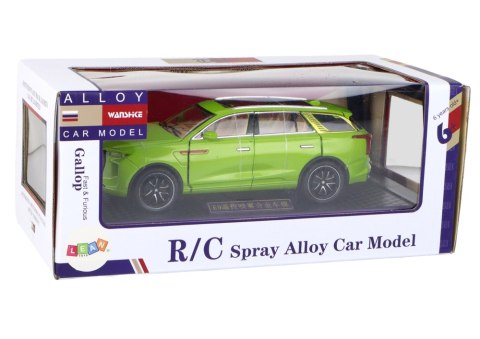 LEAN Toys Aluminiowy Model Samochodu RC 1:24 C Kolor Zielony