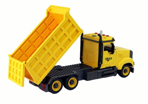 LEAN Toys Auto Ciężarówka Do Składania Dźwięki Żółta