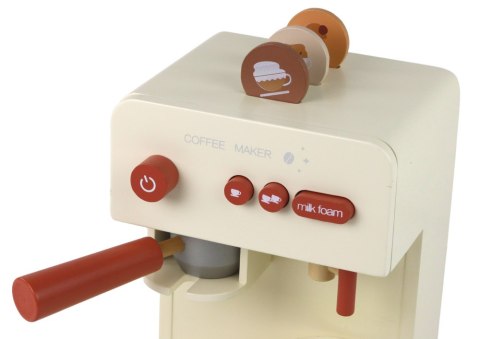 LEAN Toys Drewniany Ekspres Do Kawy Zabawka Filiżanka