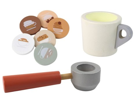 LEAN Toys Drewniany Ekspres Do Kawy Zabawka Filiżanka