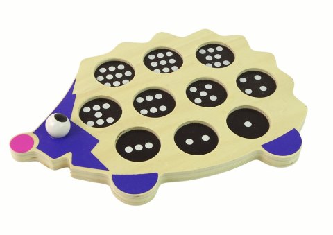 LEAN Toys Drewniany Jeż Edukacyjny 10 Pionków Kolorowy