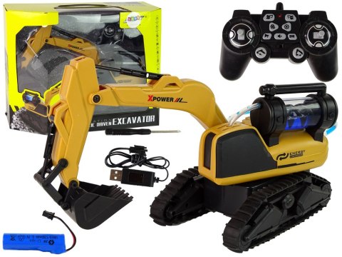 LEAN Toys Duża Zdalnie Sterowana Koparka Gąsienicowa Żółta