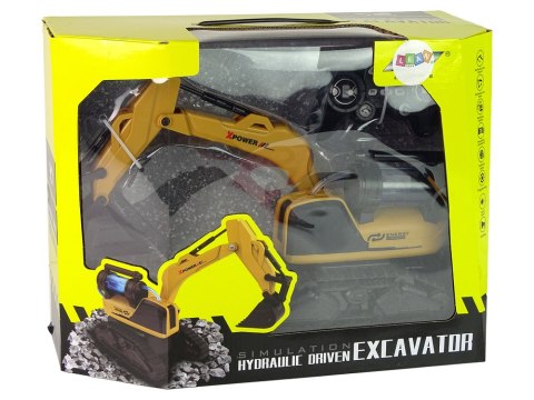 LEAN Toys Duża Zdalnie Sterowana Koparka Gąsienicowa Żółta