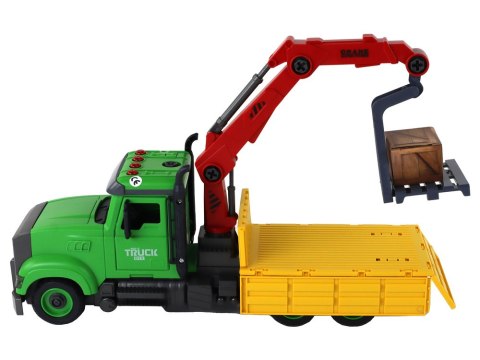 LEAN Toys Pojazd Wywrotka Dźwig do Skręcania Rozkręcania DIY