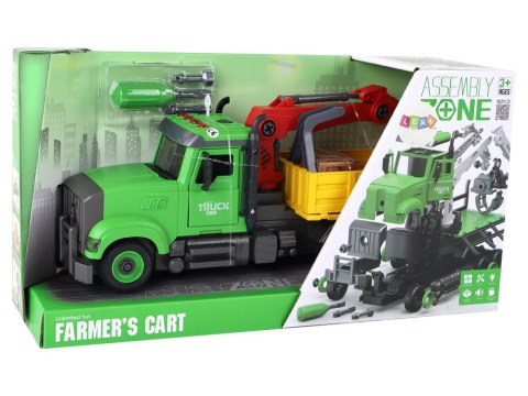 LEAN Toys Pojazd Wywrotka Dźwig do Skręcania Rozkręcania DIY