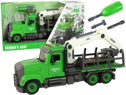 LEAN Toys Pojazd do Przewożenia Drewna Zielony
