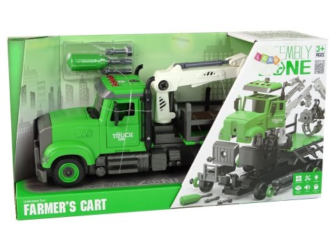 LEAN Toys Pojazd do Przewożenia Drewna Zielony
