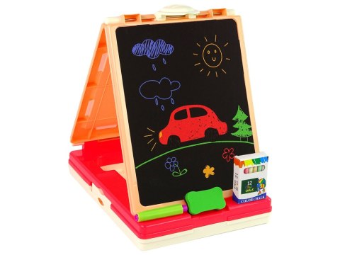 LEAN Toys Tablica 3w1 Dwustronna Stolik Do Gier Chińczyk Różowy LEAN Toys Tablica 3w1 Dwustronna Stolik Do Gier Chińczyk Różowy