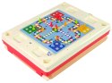LEAN Toys Tablica 3w1 Dwustronna Stolik Do Gier Chińczyk Różowy