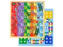 LEAN Toys Tablica 3w1 Dwustronna Stolik Do Gier Chińczyk Różowy