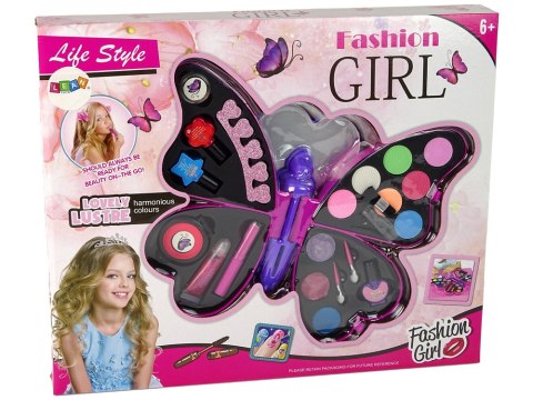 LEAN Toys Zestaw Do Makijażu Fioletowy Motyl Cienie Do Powiek