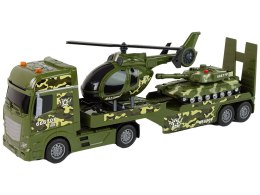 LEAN Toys Zestaw Militarny Czołg Napęd Frykcyjny Helikopter Ciężarówka