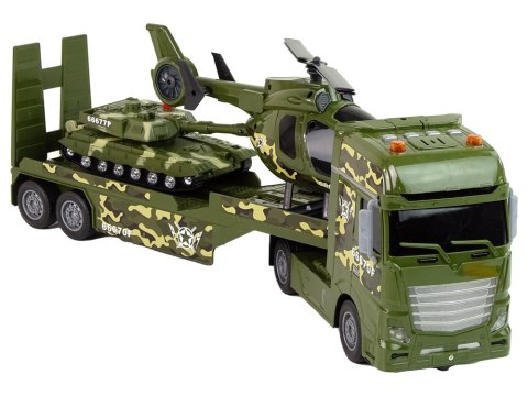 LEAN Toys Zestaw Militarny Czołg Napęd Frykcyjny Helikopter Ciężarówka LEAN Toys Zestaw Militarny Czołg Napęd Frykcyjny Helikopter Ciężarówka