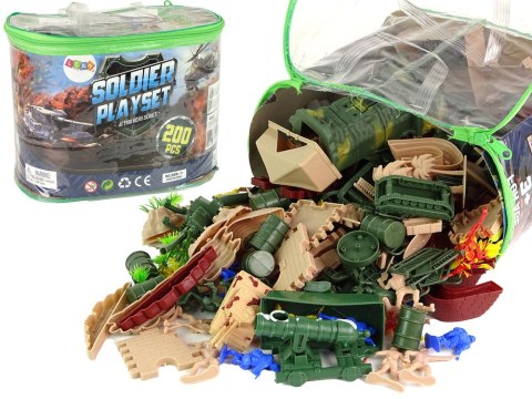 LEAN Toys Zestaw Militarny Figurki Broń Pojazdy 200 Elementów