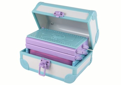 LEAN Toys Zestaw Piękności Kosmetyki Makijaż Robienie Paznokci Niebieski Kuferek