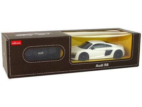 Rastar Auto R/C Audi R8 1:24 Rastar Białe Rastar Auto R/C Audi R8 1:24 Rastar Białe