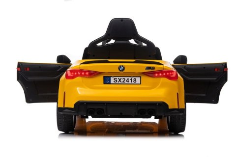 LEAN CARS Auto Na Akumulator Bmw M4 Zółte LEAN CARS Auto Na Akumulator Bmw M4 Zółte