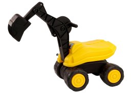 LEAN CARS Duża Koparka Żółta Łyżka Ruchoma Obrót 360* Jeździk Budowlany