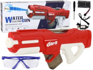 LEAN Toys Duży Pistolet Na Wodę Czerwony 750ml Okulary