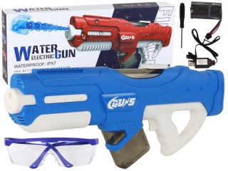 LEAN Toys Duży Pistolet Na Wodę Niebieski 750ml Okulary