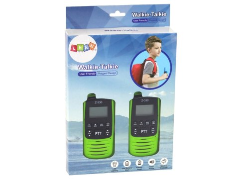 LEAN Toys Krótkofalówki Walkie-Talkie Zielone Zasięg 3km Gadżet Do Komunikacji