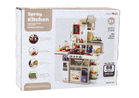 LEAN Toys Kuchnia Dla Dzieci Światła Dźwięki Para Akcesoria 88 El