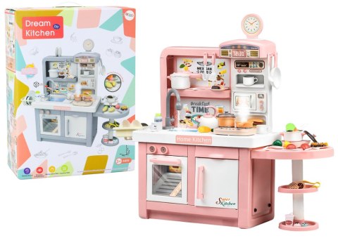 LEAN Toys Kuchnia Marzeń Dla Dzieci Światła Dźwięki Para Akcesoria Różowa