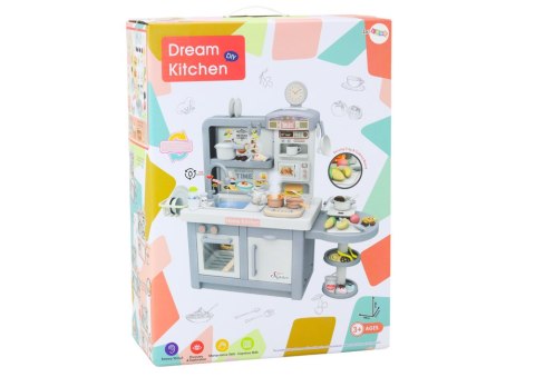 LEAN Toys Kuchnia Marzeń Dla Dzieci Światła Dźwięki Para Akcesoria Różowa