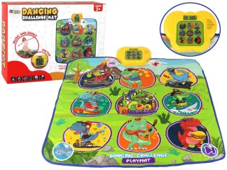 LEAN Toys Mata Do Tańczenia Z Motywem Dinozaurów 90cm x 86cm