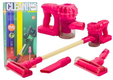 LEAN Toys Odkurzacz Pionowy Zabawkowy Światła Dźwięki Różowy
