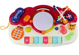 LEAN Toys Organki Pianinko Edukacyjne Muzyczne Bębenek Dźwięki Światła