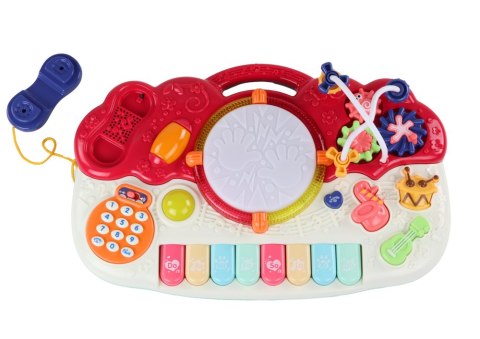 LEAN Toys Organki Pianinko Edukacyjne Muzyczne Bębenek Dźwięki Światła