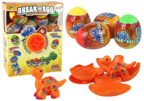 LEAN Toys Pękające Jajo Dinozaurów Losowanie Kolorowe Skorupa 12 ele.