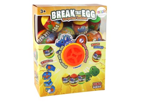LEAN Toys Pękające Jajo Dinozaurów Losowanie Kolorowe Skorupa 12 ele.